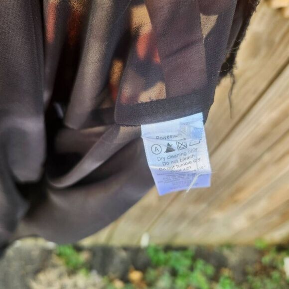 Mina UK Brown Black Stripe Maxi Dress Fall Colors Women's Small - Picture 6 of 6